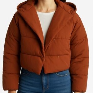 Elodie Warm Brown Puffer Jacket